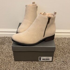 Stylish Cream Ankle Boots for Women